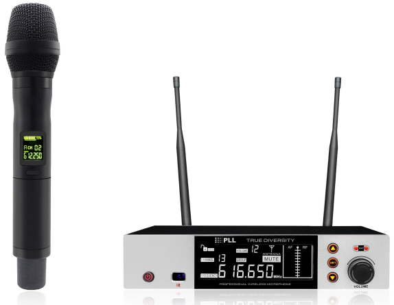 Tralltech single-channel UHF wireless microphone system — one receiver with one handheld, headset or lapel microphone for classroom teaching